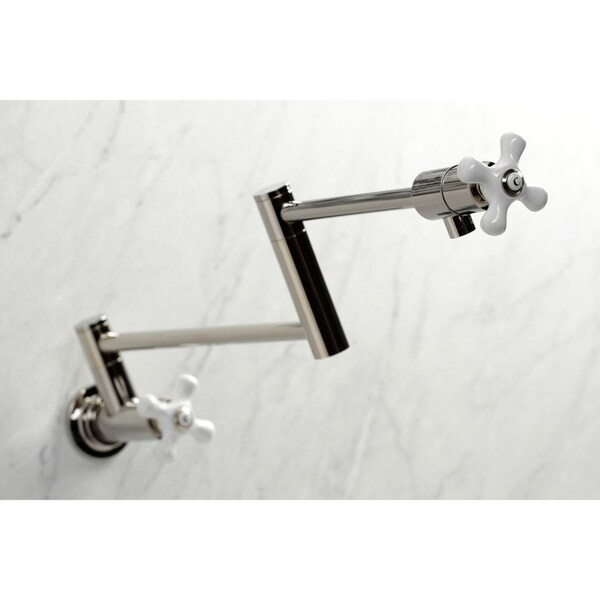 KS4106PX Wall Mount Pot Filler, Polished Nickel